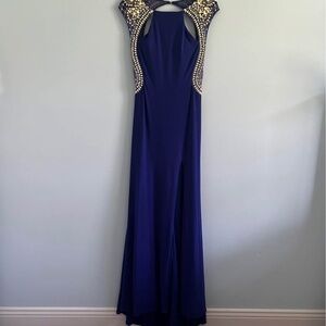 Madison James Royal Blue Prom Dress